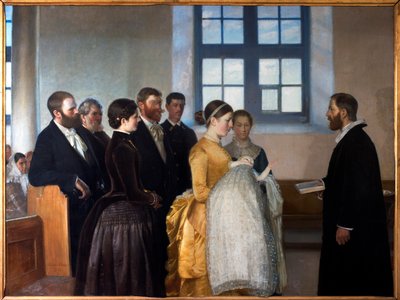 A Baptism by Michael Peter Ancher